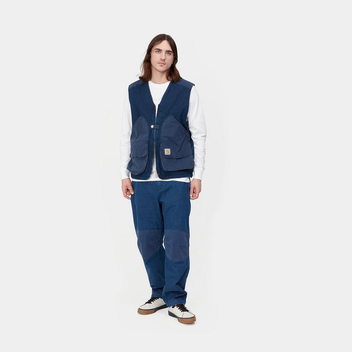 Жилетка Carhartt WIP Alma Vest "Blue stone washed" Тъмно синьо | I031929_01_06, 0