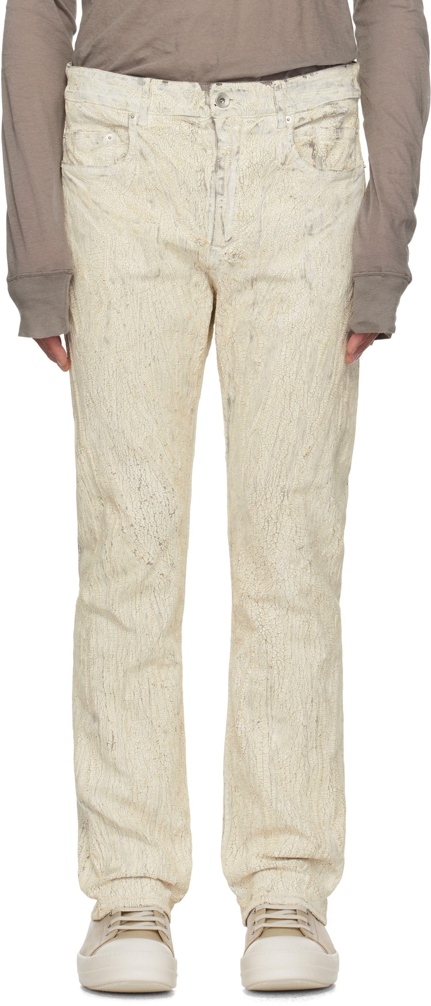 Дънки Rick Owens Rick Owens Hollywood Headon Utility Jeans Бяло | RR01E5308 SMMC, 0