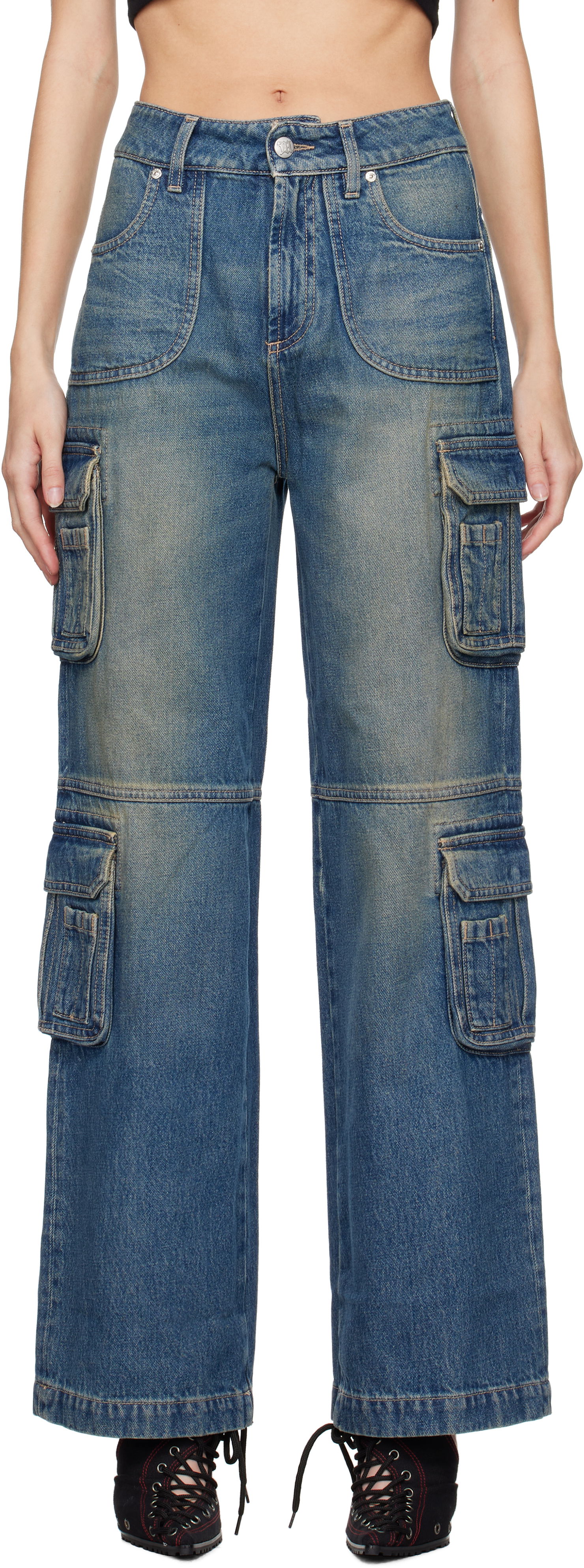Карго панталони MISBHV Cargo Jeans Синьо | 241W301, 0