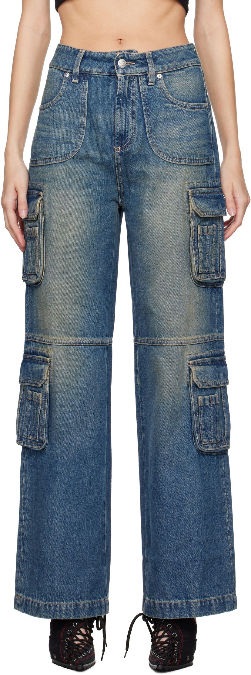 Карго панталони MISBHV Cargo Jeans Синьо | 241W301