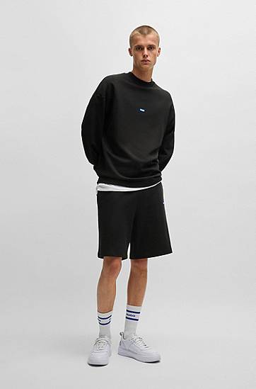 Къси панталони BOSS Cotton Terry Drawstring Shorts Черно | 50522364, 1