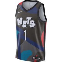 Фланелка Nike NBA BROOKLYN NETS x KAWS DRI-FIT CITY EDITION SWINGMAN JERSEY MIKAL BRIDGES Многоцветен | DX8487-014, 0