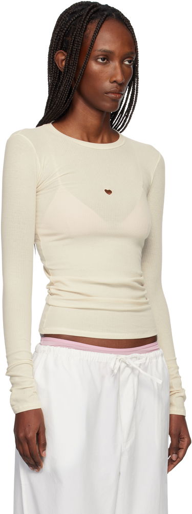 Тениска Baserange Heart Long Sleeve T-shirt Бяло | TOHLS-RB-000, 1