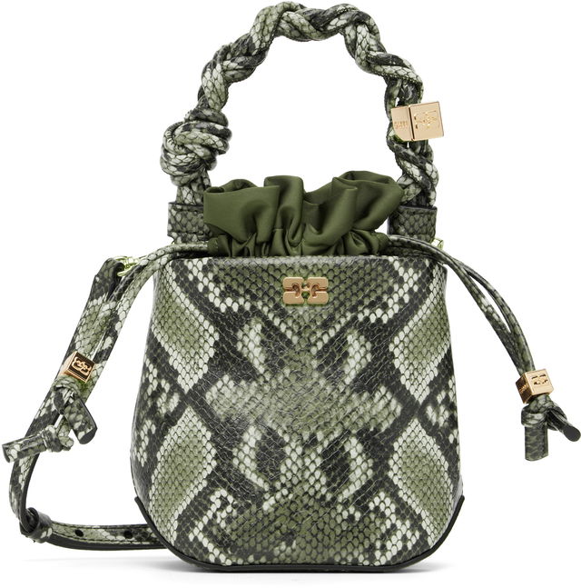 Bou Bucke Mini Snakeskin Bucket Bag