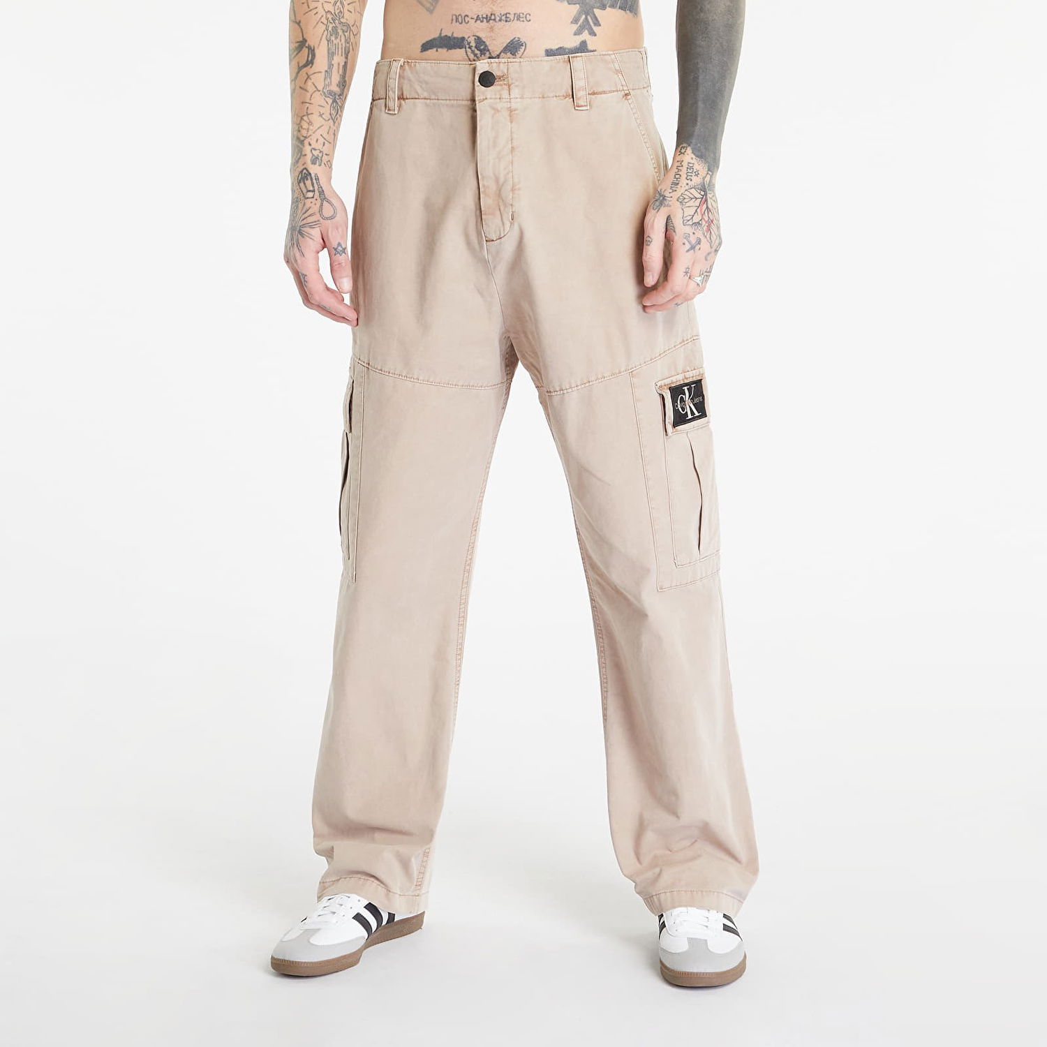 Карго панталони CALVIN KLEIN Mineral Dye Cargo Woven Pants Бежово | J30J322918 PE5, 0