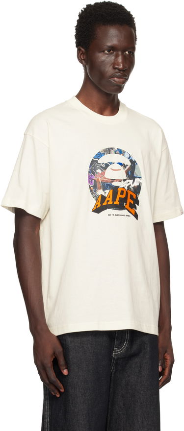 Тениска AAPE by A Bathing Ape AAPE by A Bathing Ape Theme Graphic T-Shirt Бяло | AAPTEM1551XXNIVX, 1