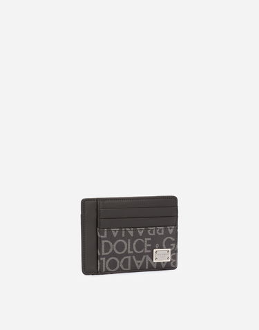 Портфейл Dolce & Gabbana Coated Jacquard Card Holder Черно | BP3325AJ7058B969, 1
