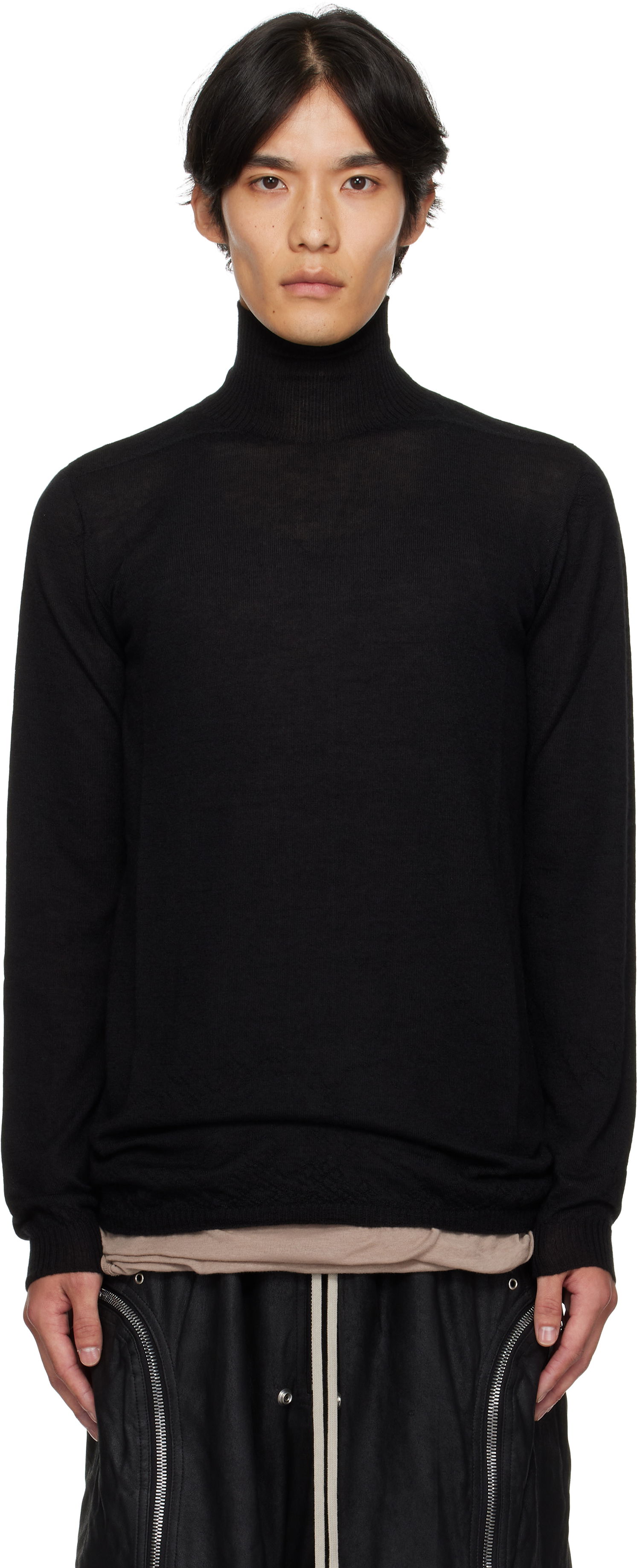 Пуловер Rick Owens Rick Owens Concordians Level Turtleneck Sweater Черно | RU02E1624 WS, 0