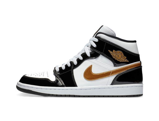 Air Jordan 1 Mid Patent "Black Gold"