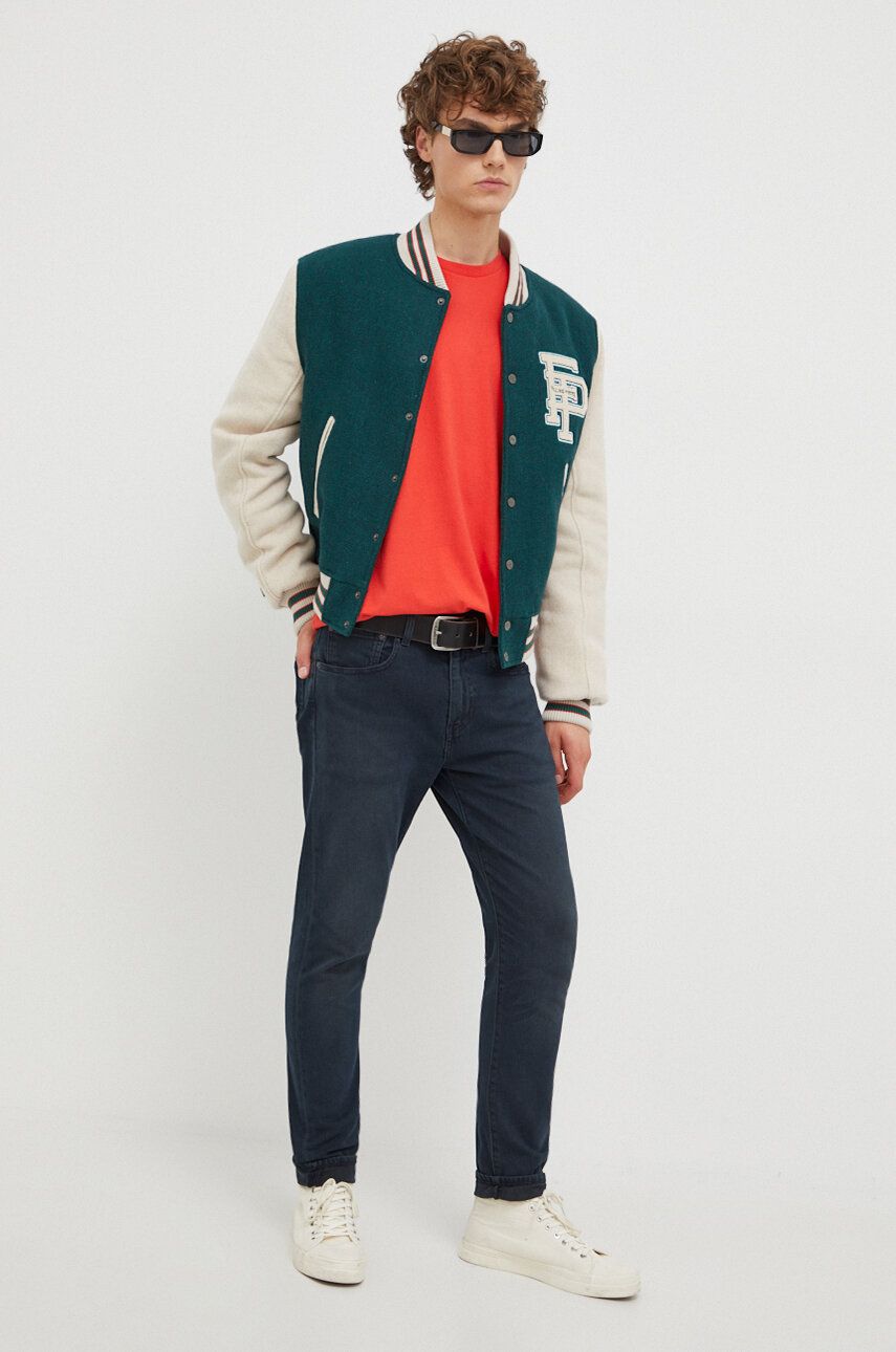 Яке бомбър Filling Pieces Varsity Jacket Зелено | 78616982011, 1