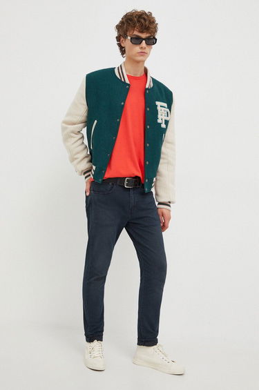 Яке бомбър Filling Pieces Varsity Jacket Зелено | 78616982011, 1