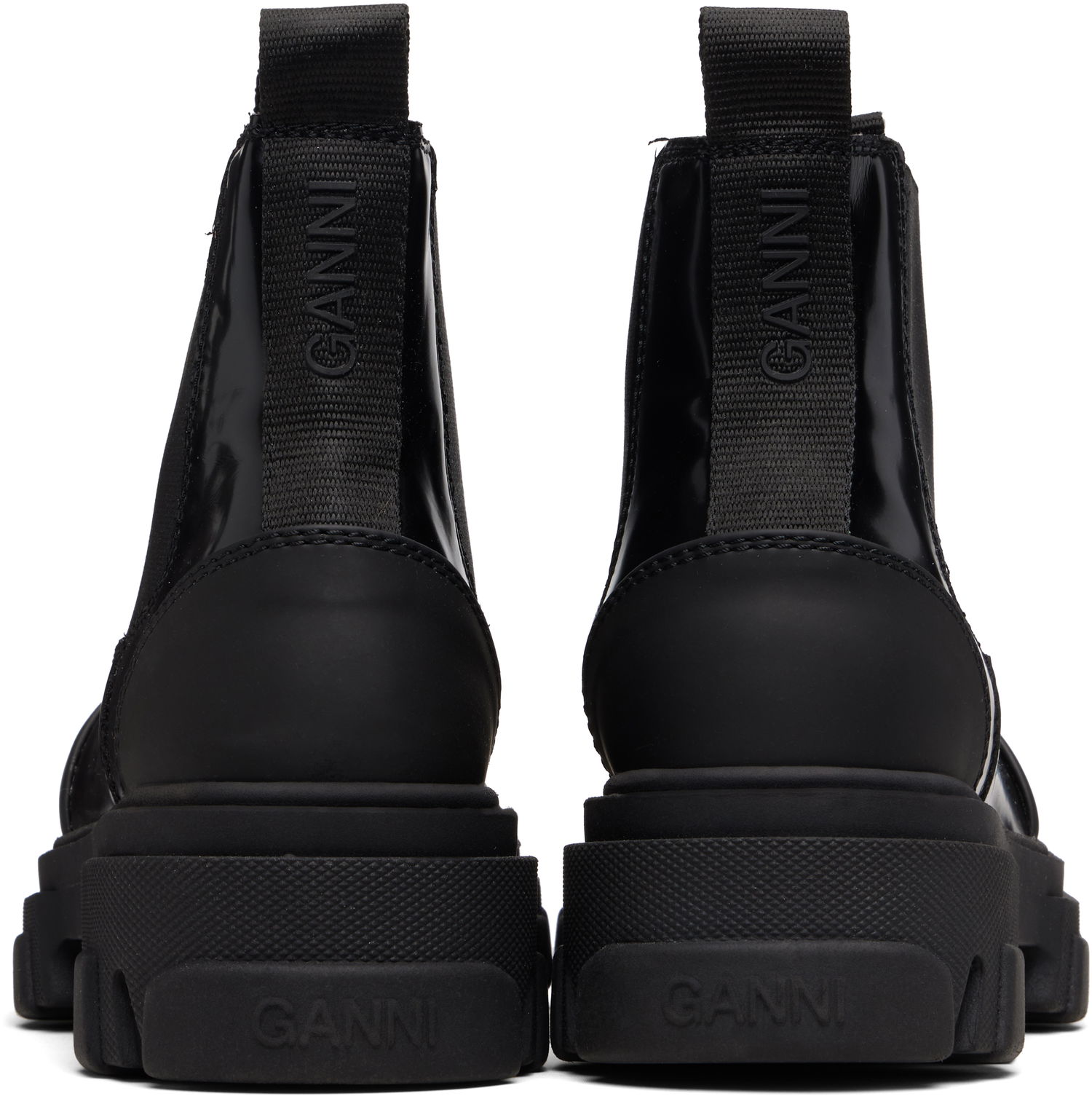 Кецове и обувки GANNI Cleated Low Chelsea Boots Черно | S3242, 1