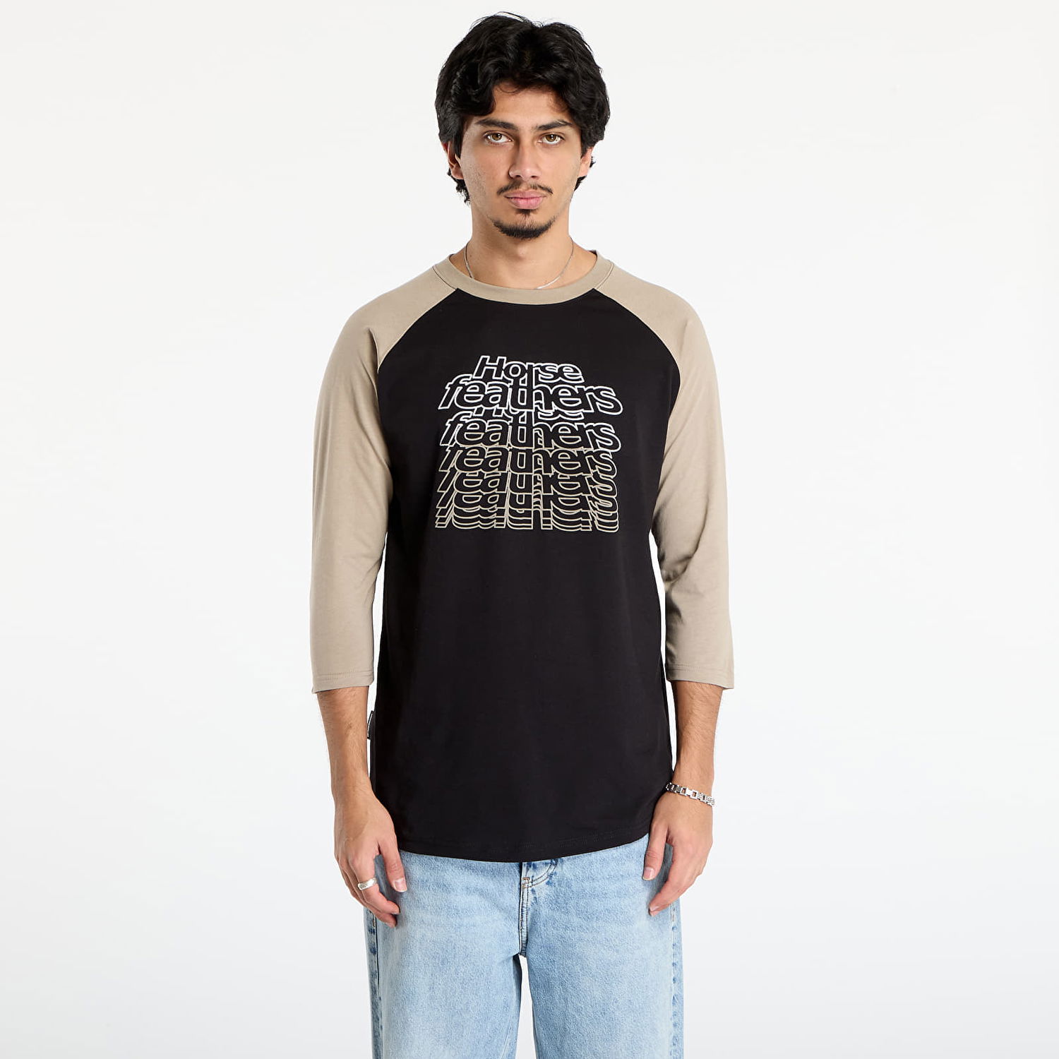 Тениска Horsefeathers Rollin Raglan T-Shirt Черно | SM1394C, 0