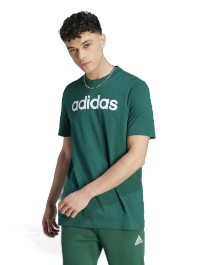 Фланелка adidas Performance Sportswear Essentials Single Jersey Linear Embroidered Logo Зелено | IJ8658