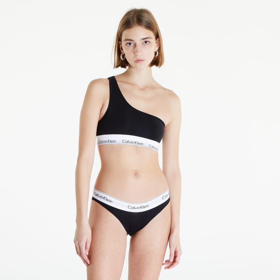 Сутиен CALVIN KLEIN Modern Cotton Unlined Bralette (One Shoulder) Черно | QF7007E UB1, 0