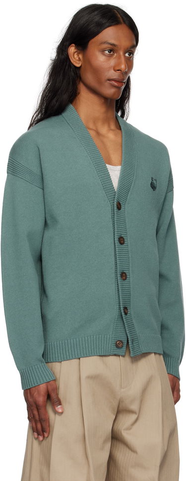 Пуловер MAISON KITSUNÉ Maison Kitsuné Bold Fox Head Patch Comfort Cardigan Сиво | OM00502KT1099, 4