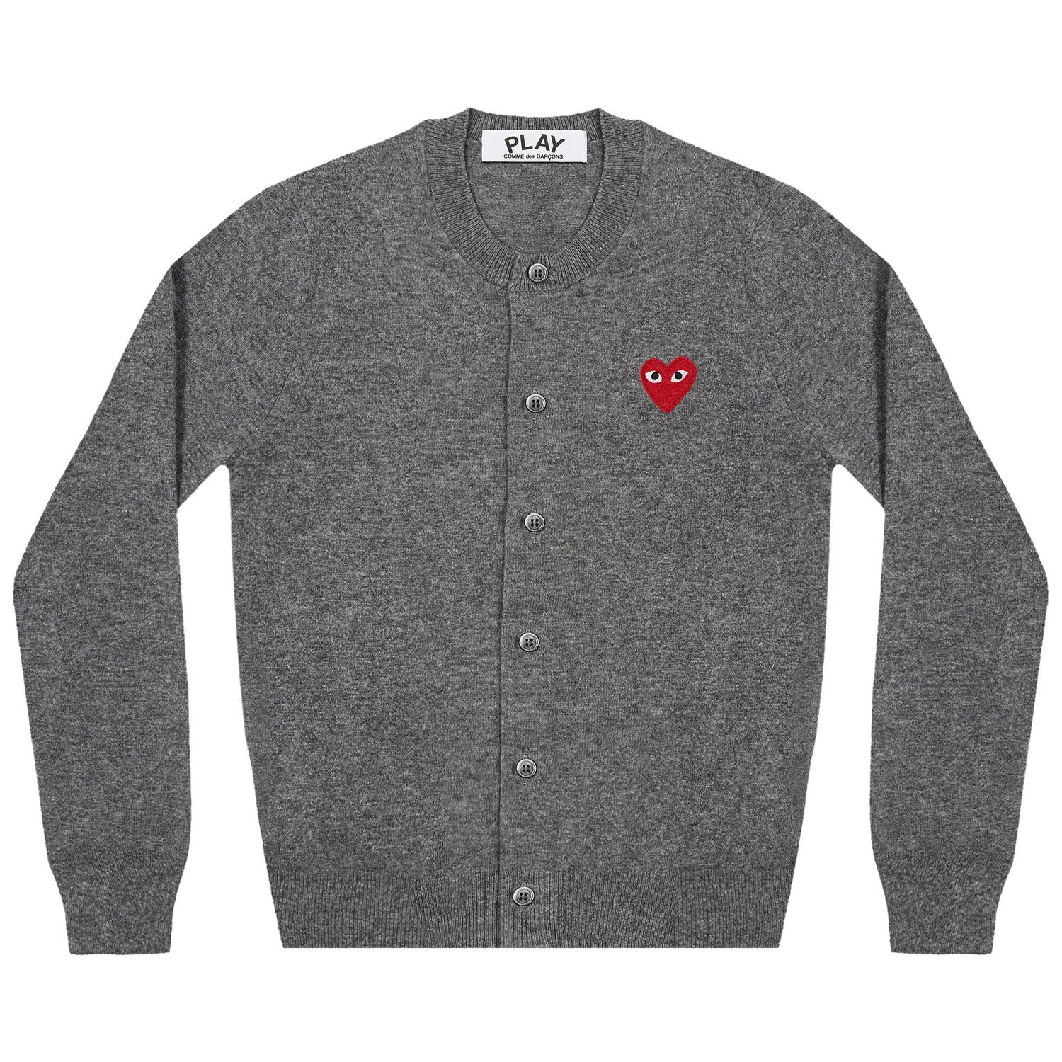 Пуловер Comme des Garçons PLAY Heart Cardigan Сиво | AZ N007 051 3, 1