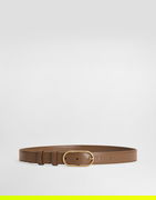 Dolce & Gabbana Palmated Calfskin Belt with Oval Buckle