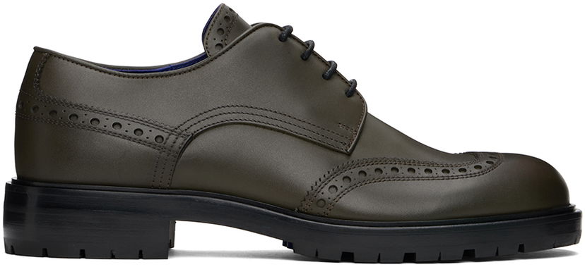 Облекло Burberry Burberry Perforated Brogue Derbys Зелено | 8095262