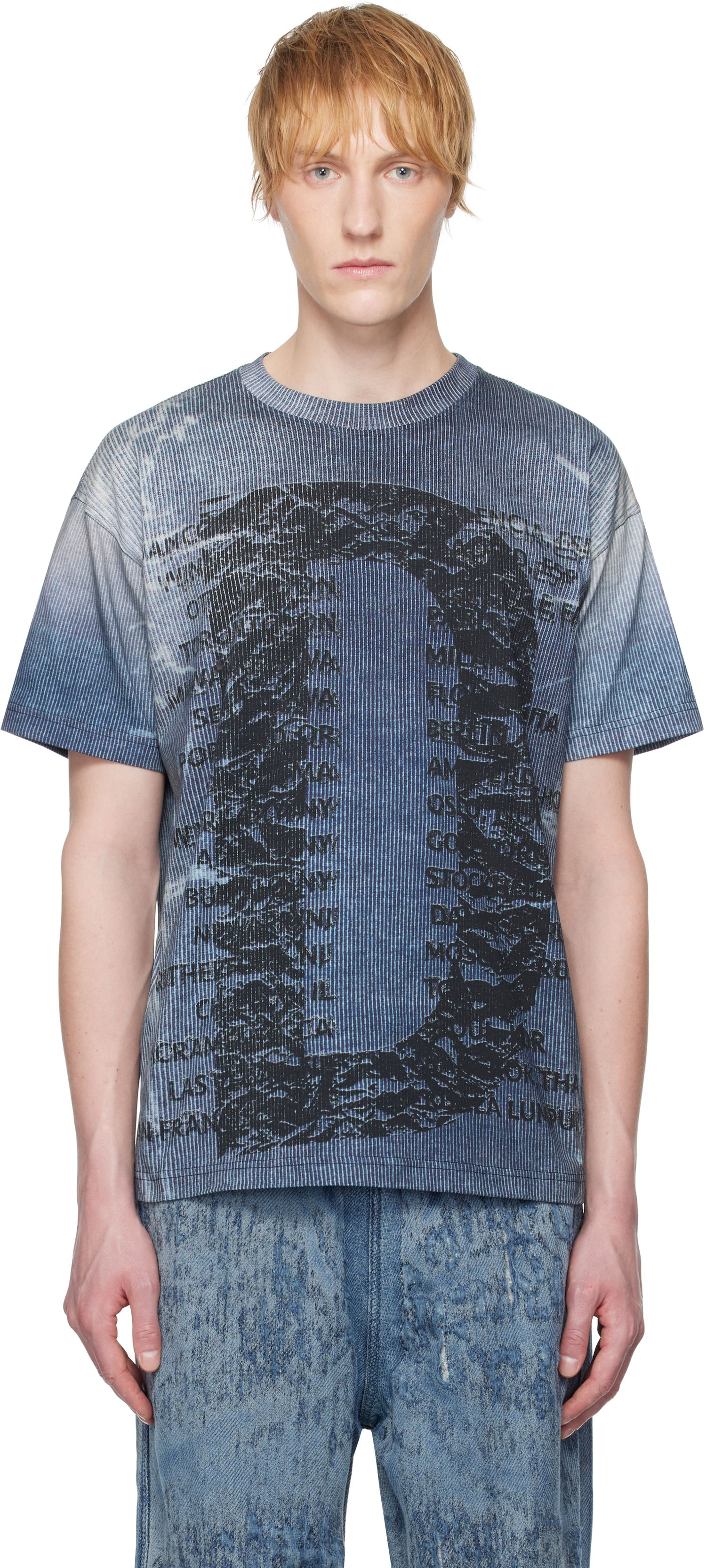 Тениска Diesel Diesel T-Norm-R2 Graphic T-Shirt Синьо | A19650-0PJBH-900A, 0