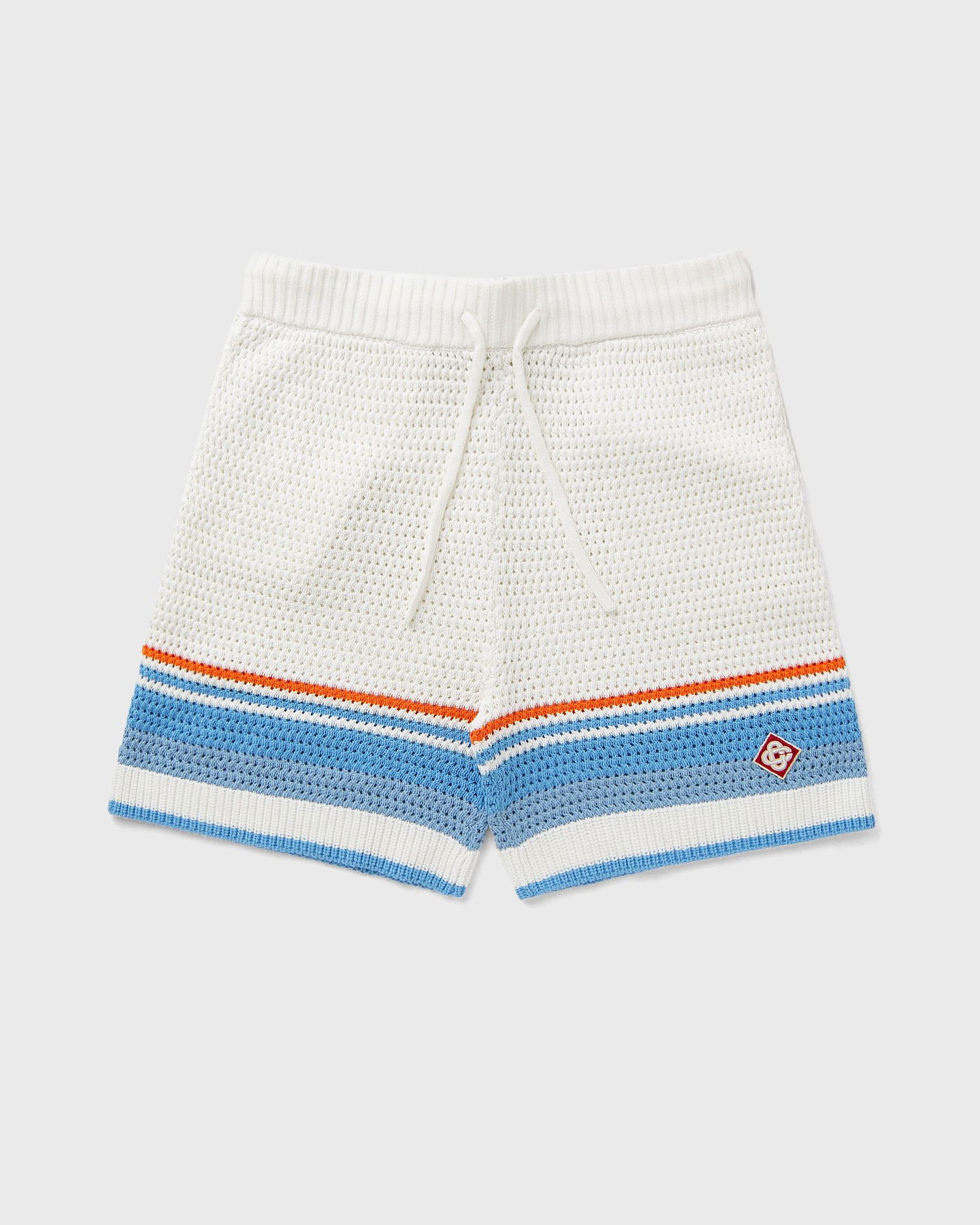 Къси панталони Casablanca Crochet Knit Striped Lounge Shorts Бяло | MPF25-KW-1011-01, 0