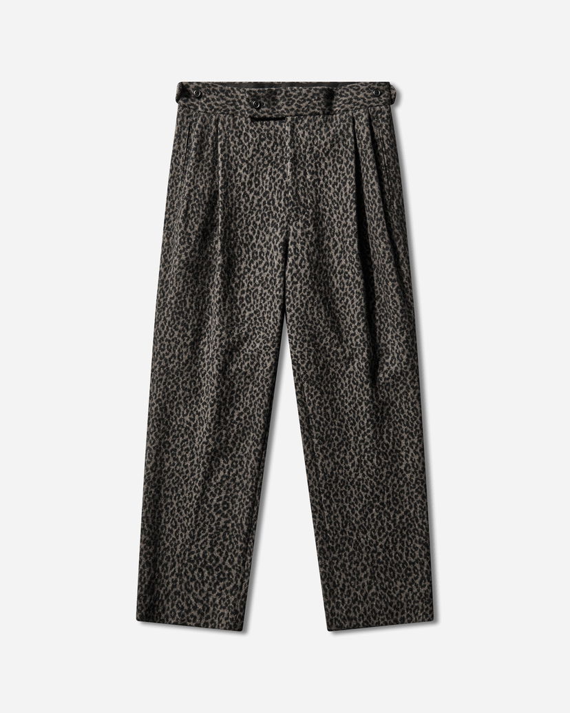 Панталони Needles Leopard Jacquard Side Tab Tucked Trousers Многоцветен | RW139 GREY