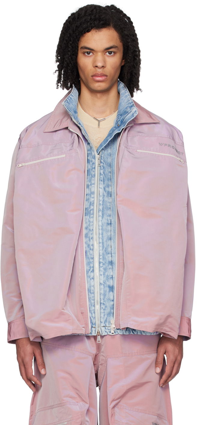Риза Y/PROJECT Gathered Shirt Лилаво | 203SI001, 0