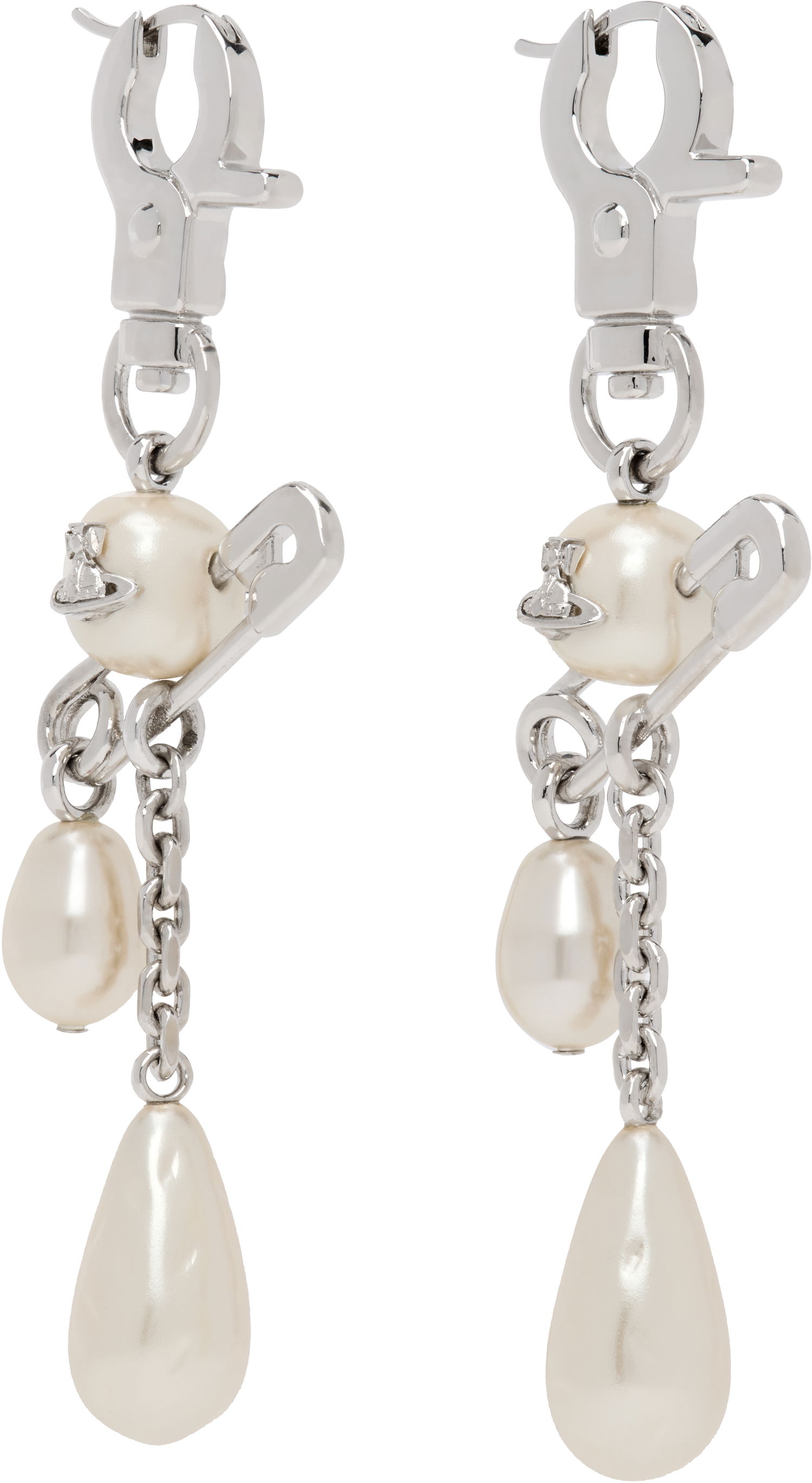 Обеци Vivienne Westwood Long Earrings With Pearls Металик | 6202016C-02P103-, 1