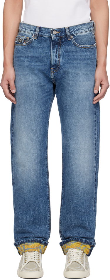 Дънки Versace Versace Stonewashed Cuffed Jeans Синьо | 1018013_1A12886, 0