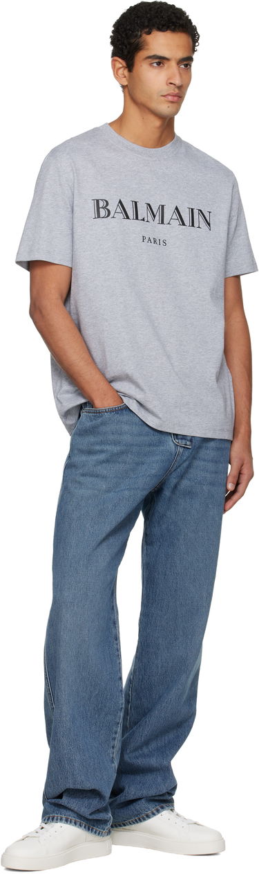 Тениска Balmain Balmain Paris Print Short-Sleeve T-Shirt Сиво | FH2EG000BD33, 3