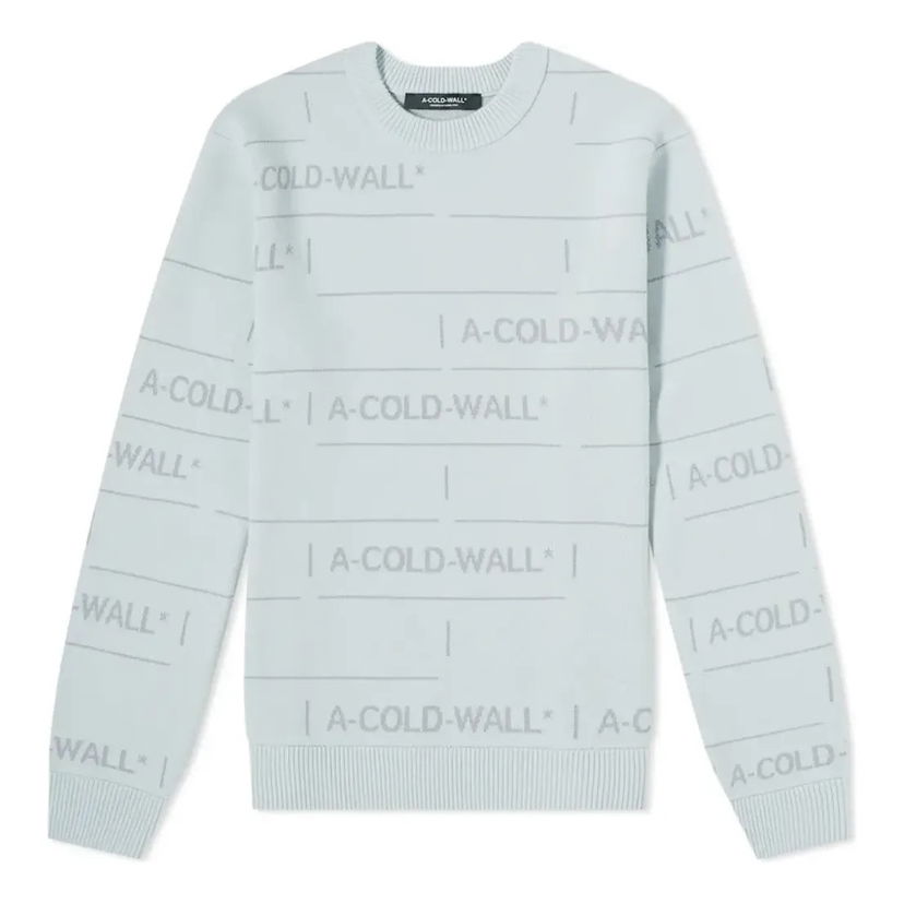 Пуловер A-COLD-WALL* Chain Jacquard Knit Sweater Синьо | ACWMK031IC-GRY