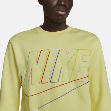 Суитчър Nike Men's Fleece Crew Sweatshirt Жълто | DX0529-706, 4