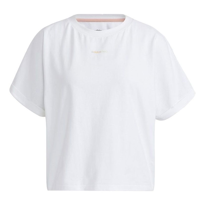 Съкратен топ adidas Originals Short Sleeve Leisure T-Shirt Бяло | H16281