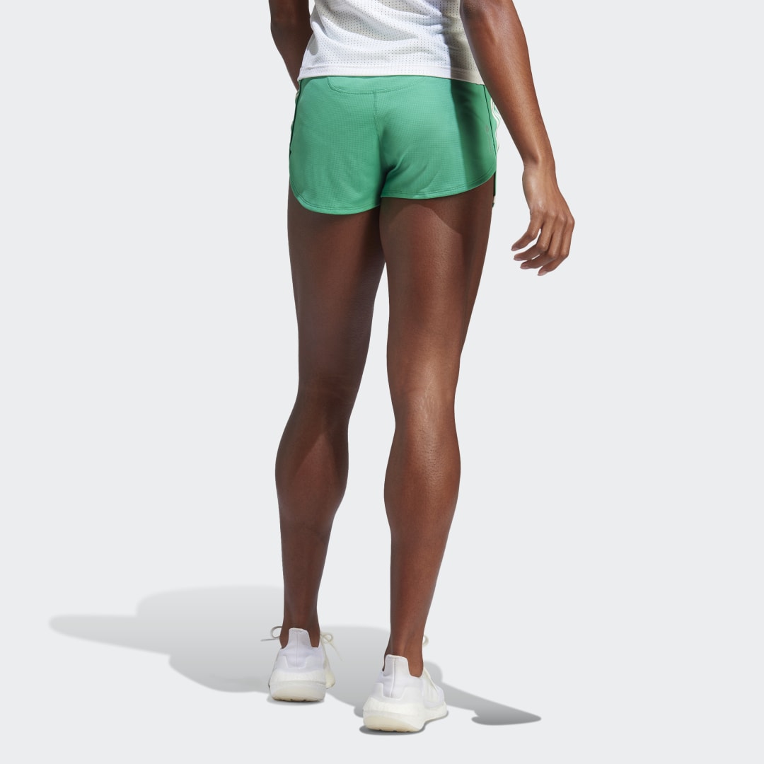Къси панталони adidas Originals Run Icons 3-Stripes Low Carbon Running Shorts Зелено | HM4301, 1