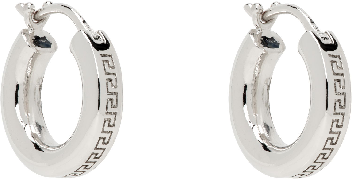 Обеци Versace Versace Greca Hoop Earrings Металик | 1018958_1A00620, 1