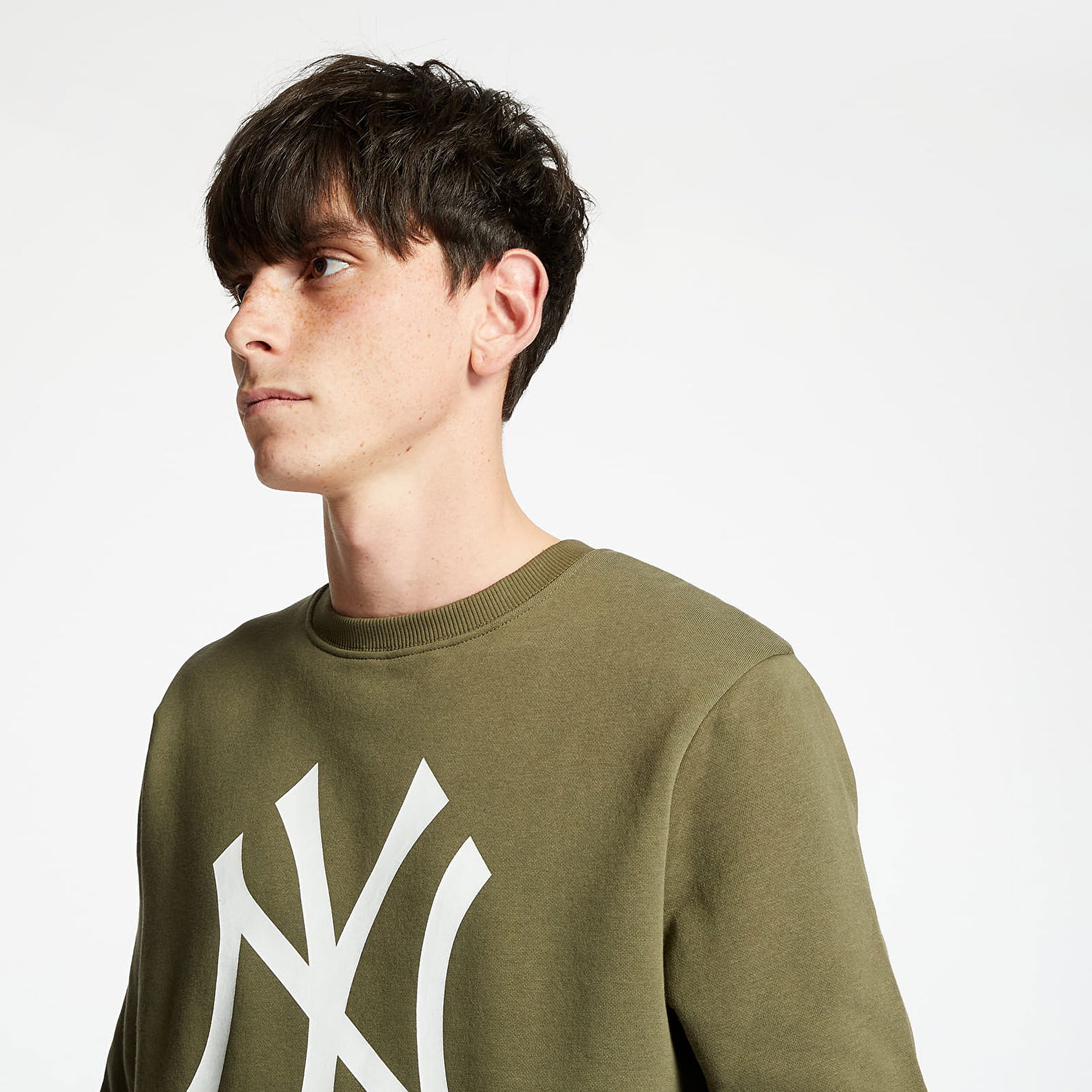 Суитчър New Era MLB Team Logo New York Yankees Crewneck Зелено | 11863702, 1