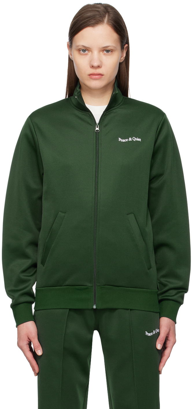 Яке бомбър Museum of Peace & Quiet Warm Up Track Jacket Зелено | MOPQ-SS24-17, 0