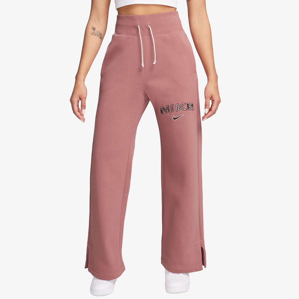 Спортни панталони Nike Fleece Logo Wide Leg Pants Розово | FV7684-634, 0