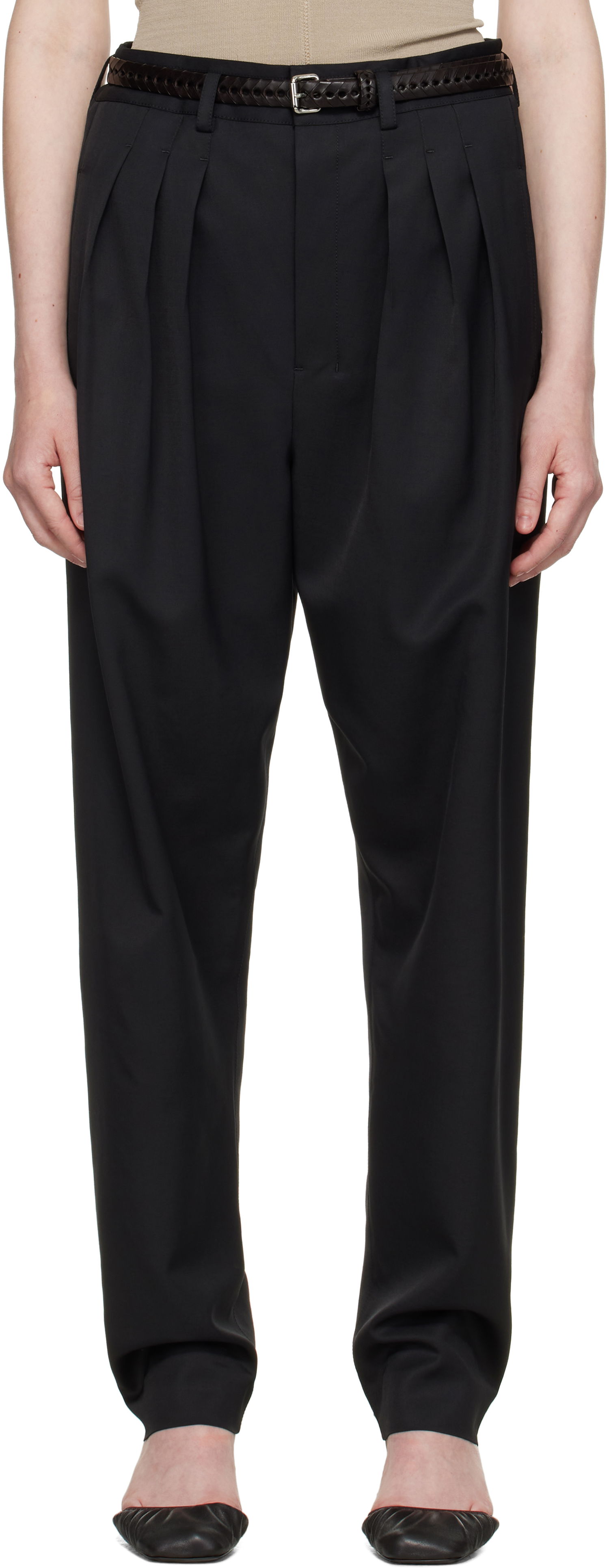 Панталони LEMAIRE Lemaire Pleated Tailored Trousers Черно | PA1178 LF1362, 0