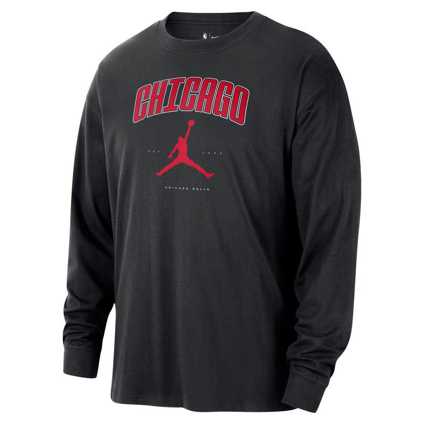 Тениска Jordan Jordan NBA Chicago Bulls Essential Long-Sleeve Tee Черно | HV5460-010