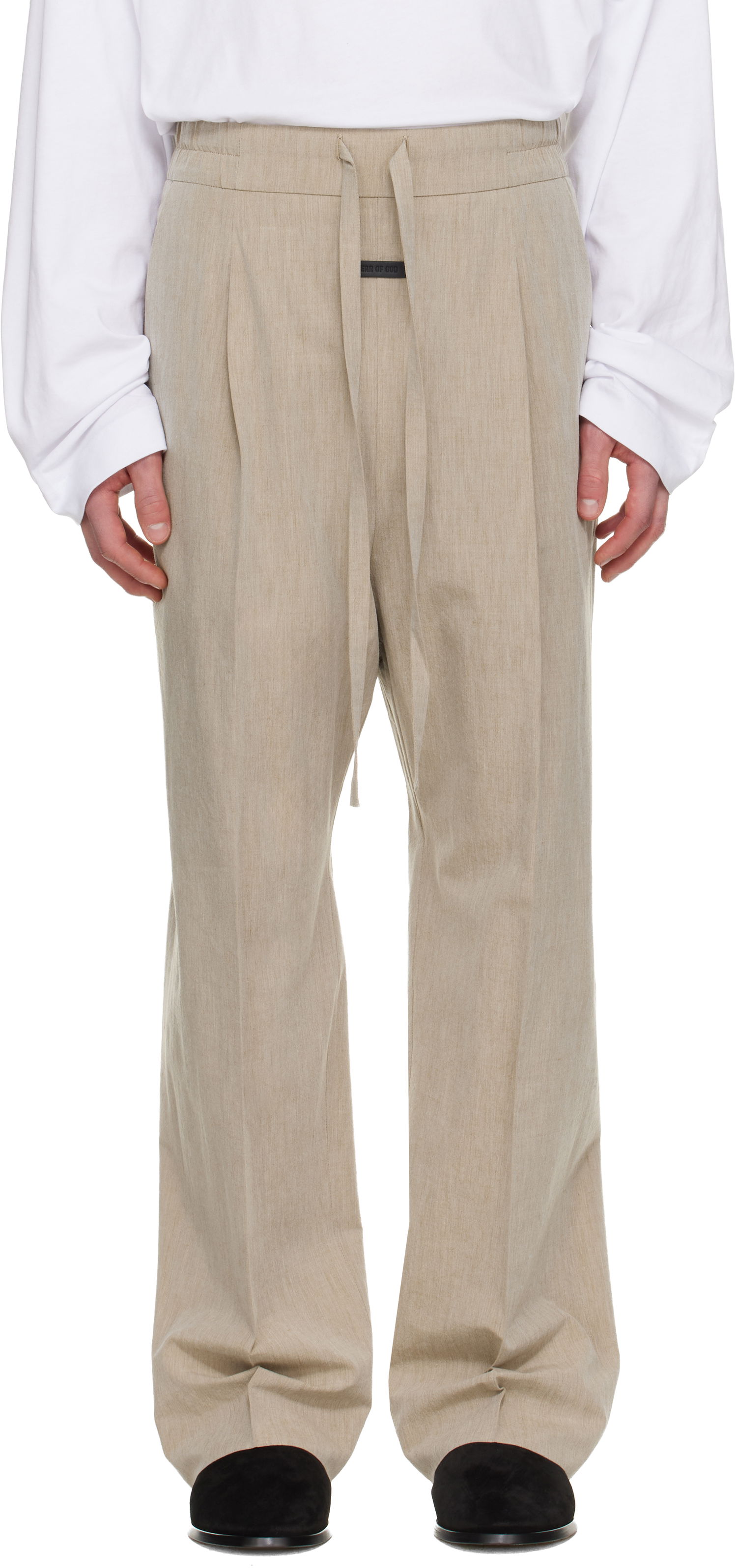 Панталони Fear of God Drawstring Straight Trousers Бежово | FG25FW65-650WCT-288, 0