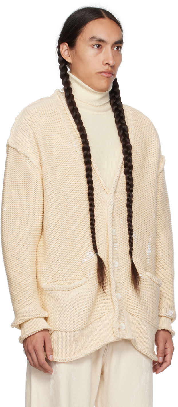 Пуловер R13 R13 Rolled Edge Knit Cardigan Бежово | R13MY151-Y055B, 1