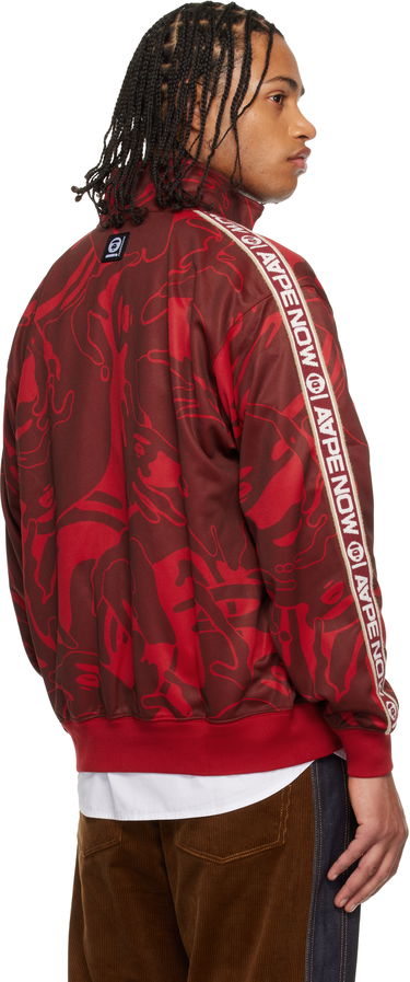 Яке AAPE by A Bathing Ape 'AAPENOW' Moonface Camo Zip-Up Track Jacket Червено | AAPSWMC347XXPRDZ, 2