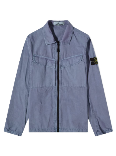 Яке Stone Island Brushed Cotton Canvas Zip Overshirt Сиво | 7715101WN-V0124