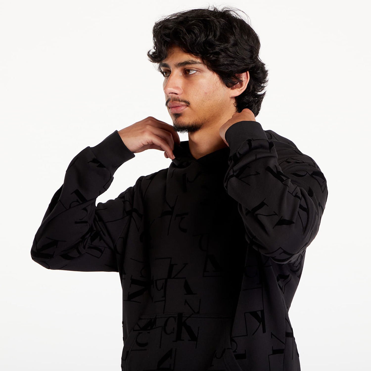 Суитчър CALVIN KLEIN AOP Hoodie Black Черно | J30J325642 0GK, 1