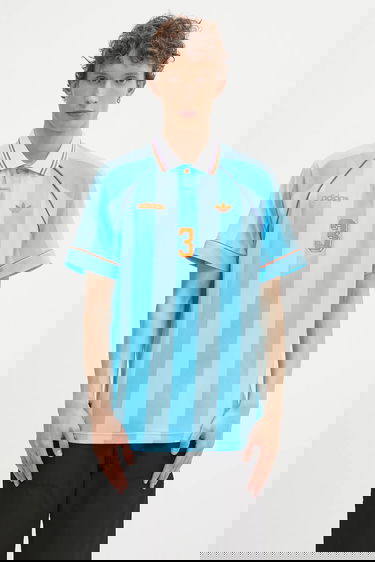 Поло тениска adidas Originals adidas Originals Jacquard Jersey Polo Синьо | KD2308, 0