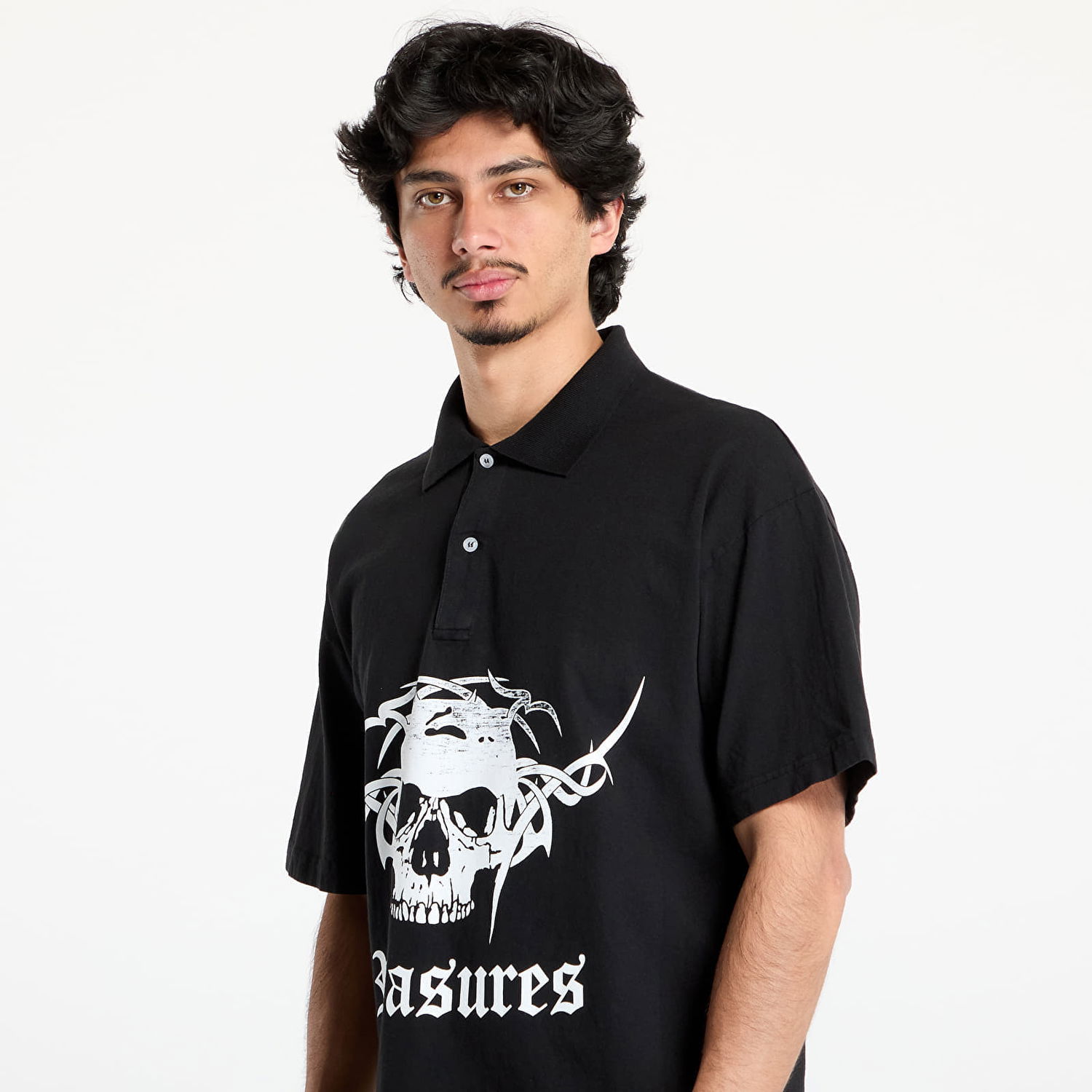 Поло тениска Pleasures Pleasures Tradition Polo Shirt Черно | P25SU048 BLACK, 1