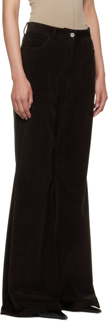 Панталони FERRAGAMO Ferragamo Flared Corduroy Trousers Кафяво | 785197, 1