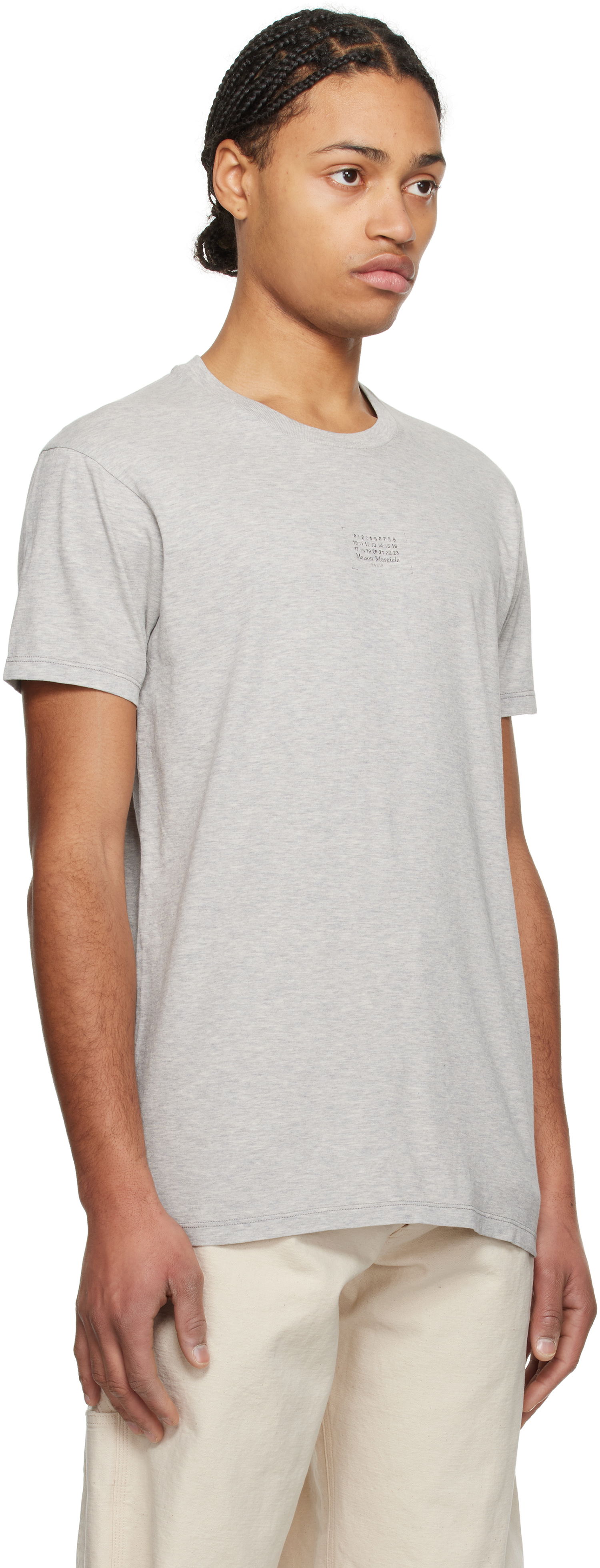 Тениска Maison Margiela Maison Margiela Stamp Logo T-Shirt Сиво | S50GC0706 M20086, 1