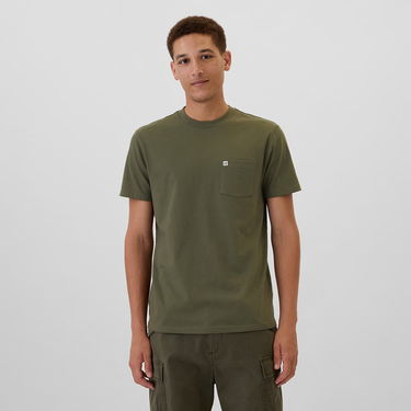 Тениска GAP T-shirt Logo Pocket Tee Olive Night S Зелено | 857901-11, 0